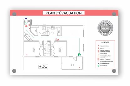 Image de Plan d'évacuation 17" X 11"